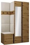 Mirjan24 Garderoben-Set Monati XXVI, Kleiderschrank mit Spiegel, Schuhschrank, 4