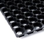 Vivol Gummi Ringmatte 60x80 cm Schwarz - Fu&szlig;matte f&uuml;r au&szlig;en im Garten oder...