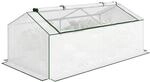 Outsunny Gew&auml;chshaus Fernster PE-Gitterfolie Garten 180 x 90 x 70cm Wei&szlig;