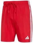adidas Herren 3 Stripes Swim 8 Inch Swimwear, Better Scarlet/White, XL