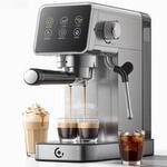 AMZCHEF Siebtr&auml;germaschine mit LED-Touchscreen, 20 Bar Selbstreinigende Edelstahl