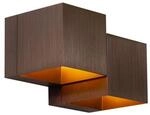 Qazqa Modern Wandleuchte, Wandlampe - Transfer Double - Dunkelbronze, max. 8W,