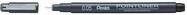 Pentel Pointliner S20P-05A, Fineliner, schwarz, wasserfest und lichtecht, 0,05...