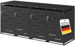 STEELS&Oslash;N Diorus M&uuml;lltonnenbox 4 Tonnen bis 120L, Schwarz, abschlie&szlig;bar 