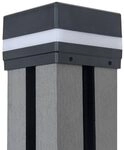 Home Deluxe Pfostenabdeckung mit Solar LED Beleuchtung CALLUX COVER - 3er Set 