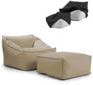 mokebo&reg; Gartensessel mit Pouf 'Der Sunnyboy' und Schutzh&uuml;lle, Bean Bag mit...