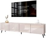 Lookway Moderner wandh&auml;ngender TV-Schrank in Kaschmir Hochglanz, optional mit