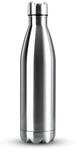 INTIRILIFE Trinkflasche aus Edelstahl in Silber - 1 Liter F&uuml;llmenge -...