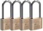 BASI | Vorhangschloss 4er Set | extra hoher B&uuml;gel 63 mm | Wasserstopp 