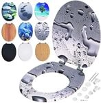 CASARIA&reg; Toilettendeckel mit doppelter Absenkautomatik MDF rostfreie Metall