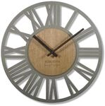 FLEXISTYLE Wanduhr gro&szlig; Adulto 50cm Durchmesser LOFT Retro aus Holz Eiche ohne