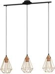 EGLO Pendelleuchte Tarbes, 3-flammige Vintage H&auml;ngelampe im Retro Look,