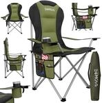 24MOVE&reg; Campingstuhl faltbar bis 150 kg, Faltstuhl Angelstuhl Klappstuhl...