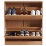 FineBuy Schuhkipper Buche Kiel 75 x 87 x 24 cm Farbe mit 2 Klappen 20 Paar...