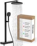 instmaier Cleo | Regendusche mit Armatur | Schwarz Matt | Design Thermostat mit