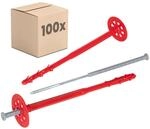 PROTEKTOR D&auml;mmstoffd&uuml;bel 100 St&uuml;ck &Oslash;10x300mm mit Stahlnagel f&uuml;r WDVS und