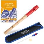 Classic Cantabile Pivella Blockfl&ouml;te barock rot Set inkl. Fl&ouml;tenschule