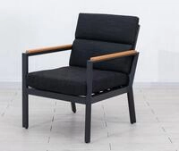 Gardissimo Luxus Aluminium Nonwood Dining Loungesessel Nara in Anthrazit mit