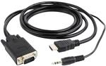 CABLE HDMI-VGA +3.5mm/1.8m A-HDMI-VGA-03-6 Gembird