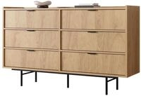 Mirjan24 Kommode Enetori 6S mit 6 Schubladen, Sideboard mit Metallf&uuml;&szlig;en,...