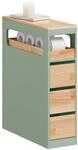 SoBuy Badezimmerschrank Schmal Badschrank mit 3 Schubladen Nischenschrank Holz...