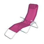 Spetebo Gesundheitsliege mit Kopfkissen - Fuchsia - Outdoor - Kunststoffgewebe -
