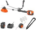 Husqvarna 220iR Akku-Rasentrimmer inkl. B140 Akku und Ladeger&auml;t C80