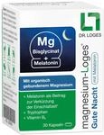magnesium-Loges Gute Nacht mit Melatonin - 30 Kapseln | F&uuml;r eine entspannte...