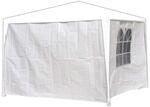 Seitenw&auml;nde Pavillon 3x2m wei&szlig; PE 2St&uuml;ck 1xDoppelfenster Gartenzelt...