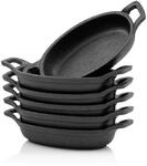 BBQ-Toro Gusseisen Servierpf&auml;nnchen Set (6-er Pack) | 20 x 9,5 cm - oval |...
