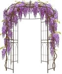 Relaxdays Rosenpavillon Metall, HBT: 275x211x211 cm, Rankhilfe Kletterpflanzen,