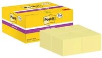 Post-it Super Sticky Notes, Gelb, 21 Bl&ouml;cke und 3 GRATIS, 47.6 mm x 47.6 mm, 90