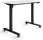 ESMART Germany ETX-121BW 120x60cm Wei&szlig; Ergonomischer Steh-Sitz-Schreibtisch auf