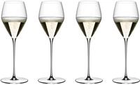 RIEDEL Veloce Champagne Wine Glass, 4-Pack, Clear Crystal, Premium Machine-Made
