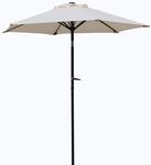 Gardissimo Sonnenschirm New-Sunny 180 Natur mit UV Schutz 50+, Kurbel, Rund,