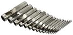 Geko G01822 Locheisen-Set, 2-22 mm, silber