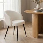 Esszimmerst&uuml;hle KURSI im 2er Set, Cremewei&szlig; - Designst&uuml;hle mit weich...