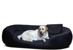 tierlando&reg; Philip VIP Hundebett aus edlem Velours-Kunstleder-Mix mit bequemer