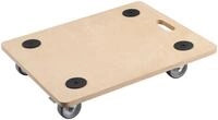 Metafranc Transportroller 590 x 490 mm - 200 kg Tragkraft - Sperrholz - PU-R&auml;der /