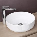 doporro Aufsatzwaschbecken Keramik Waschbecken Rund Waschschlae 40x40x13 cm...