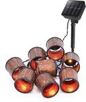 Esotec Solar Laternen Lichterkette Marokko, 2 Meter, kupfer-gold, 8 LEDs...