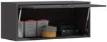 vidaXL Wandschrank f&uuml;r die Garage mit Gasdrucklift-T&uuml;r Schwarz, Wohnzimmer,...