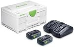 Festool Energie-Set 18V &ndash; 2x TBX4 Akku & TCL 6 DUO Ladeger&auml;t