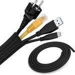 ECENCE Kabelschlauch 3m - Schwarz - Kabelmanagement selbstschlie&szlig;end - 13-20mm...