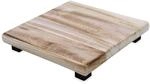 Spetebo Holz Blumenhocker natur eckig - 30 x 30 cm - Pflanzenhocker mit 4...