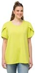 Ulla Popken, Damen, gro&szlig;e Gr&ouml;&szlig;en, T-Shirt mit drapiertem Arm,A-Line