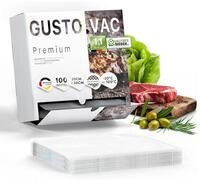GustoVac Premium Vakuumbeutel, 100 Stk. 20x30cm Profi- Folienbeutel, Vakuumierbeutel