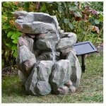 Smart Solar Rock Fall Brunnen 1170530 - Selbstst&auml;ndiger nat&uuml;rlicher...