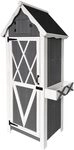 Home Deluxe Gartenschrank YANA &ndash; Gr&ouml;&szlig;e XL | Wetterfester Holzschrank f&uuml;r...