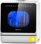 AIRMSEN Mini Geschirrsp&uuml;ler, Tischgeschirrsp&uuml;ler, Mini Sp&uuml;lmaschine mit 8+3